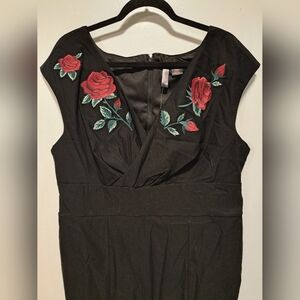 Retro Chic by Torrid off shoulder rose dress